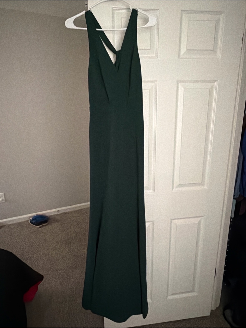 Lulu's Forest Green Maxi Dress with V-Neck